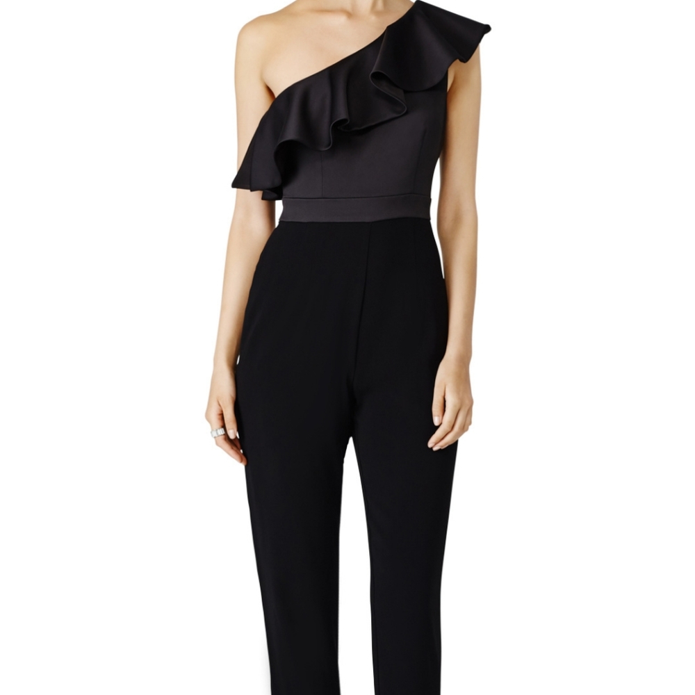 Cynthia Rowley ruffle shoulder jumpsuit